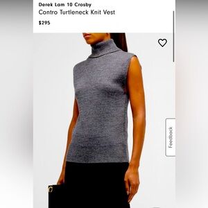 Derek Lam 10 Crosby Sleeveless turtleneck brand new